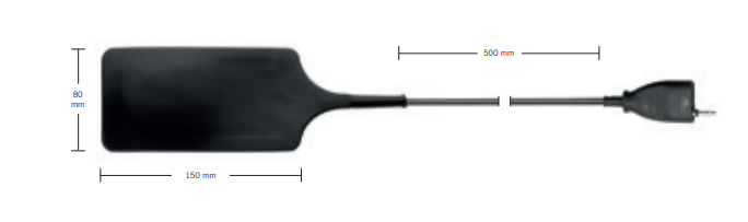 Нейтральный электрод многоразовый 150/ 80 мм, для BOWA, ERBE international, Martin, Valleylab, Conmed